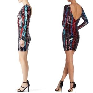 open lace back dress Dress The Population Kai Gown - Blue main image 1